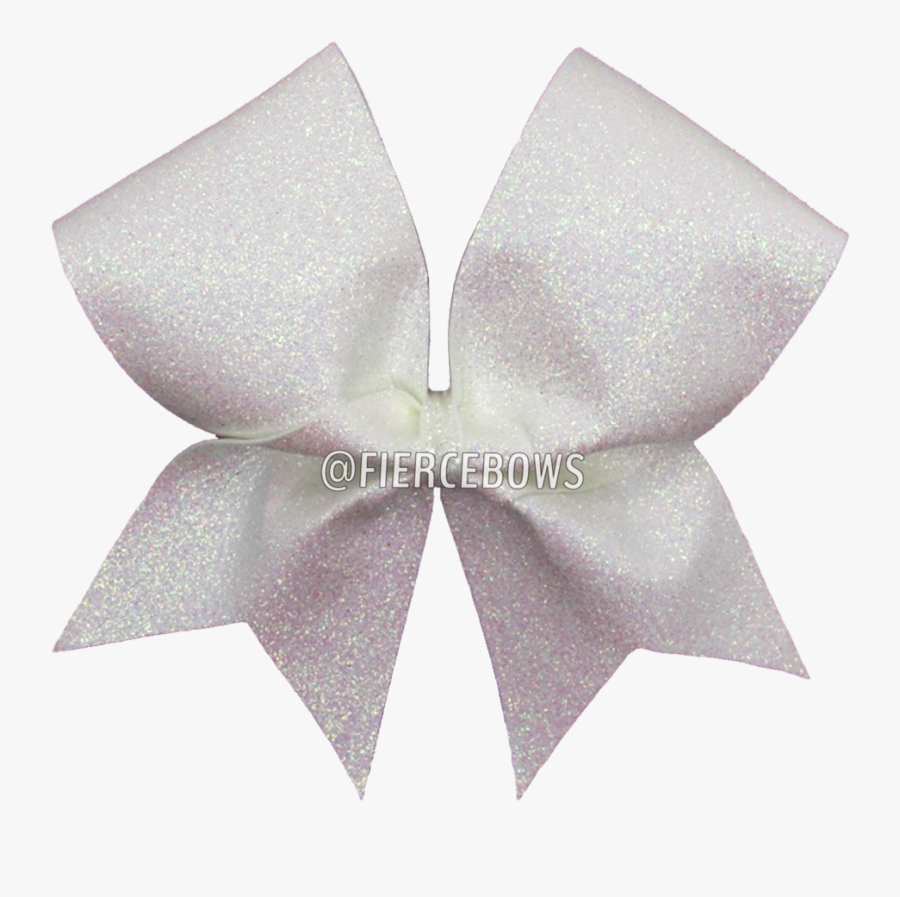 White Pearl Glitter Cheer Bow Fierce Bows - Cheer Bow Png, Transparent Clipart