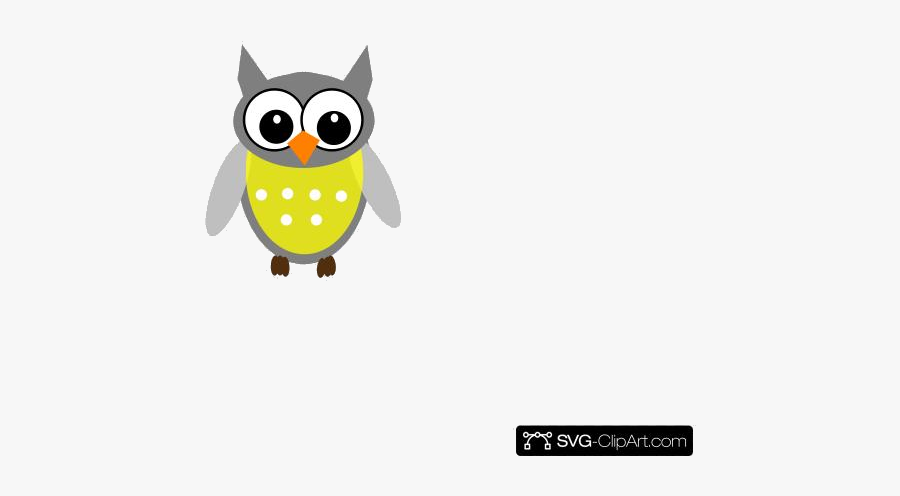 Yellow Owl Gray Clip Art Icon And Clipart Transparent - Clip Art, Transparent Clipart