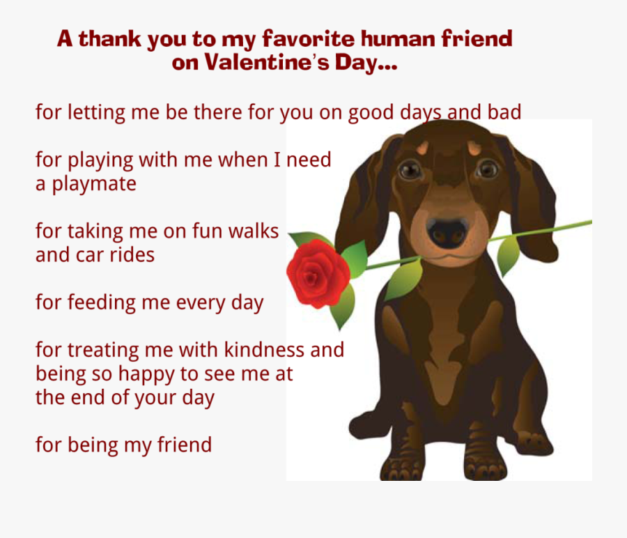 Clip Art Happy Valentines Day Animals - Happy Valentines Day Dog, Transparent Clipart