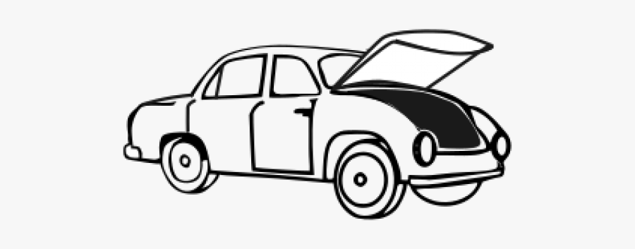 Car With Hood Up Clipart, Transparent Clipart