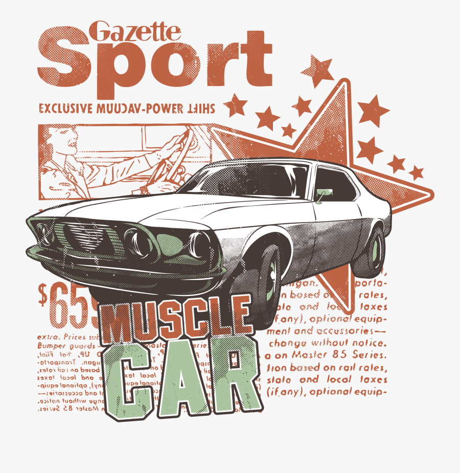 Car Wallpaper Sports T-shirt Paper Pattern Printing - T-shirt, Transparent Clipart