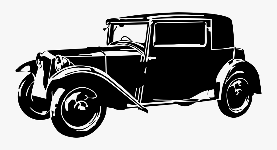 Classic Car Clipart Black And White - Tatra Car Free Vector, Transparent Clipart