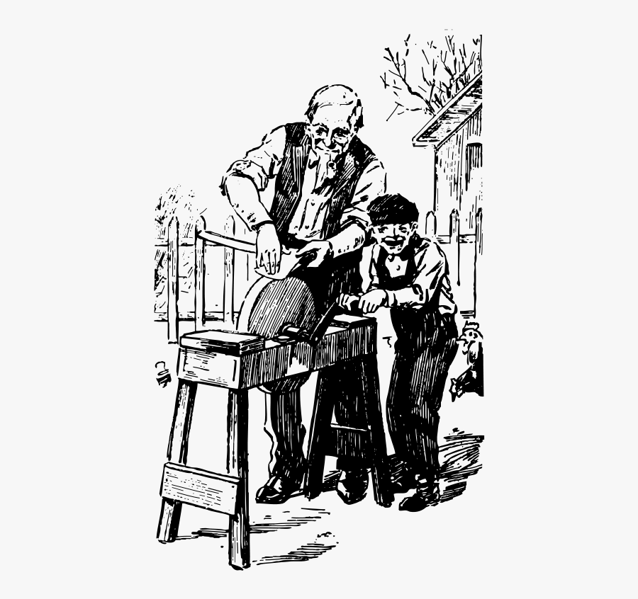 Getting Ready For Thanksgiving - Sharpening Turkey Ax, Transparent Clipart