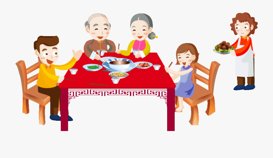 Transparent Eating Lunch Clipart Dessin Repas De Famille Free Transparent Clipart Clipartkey