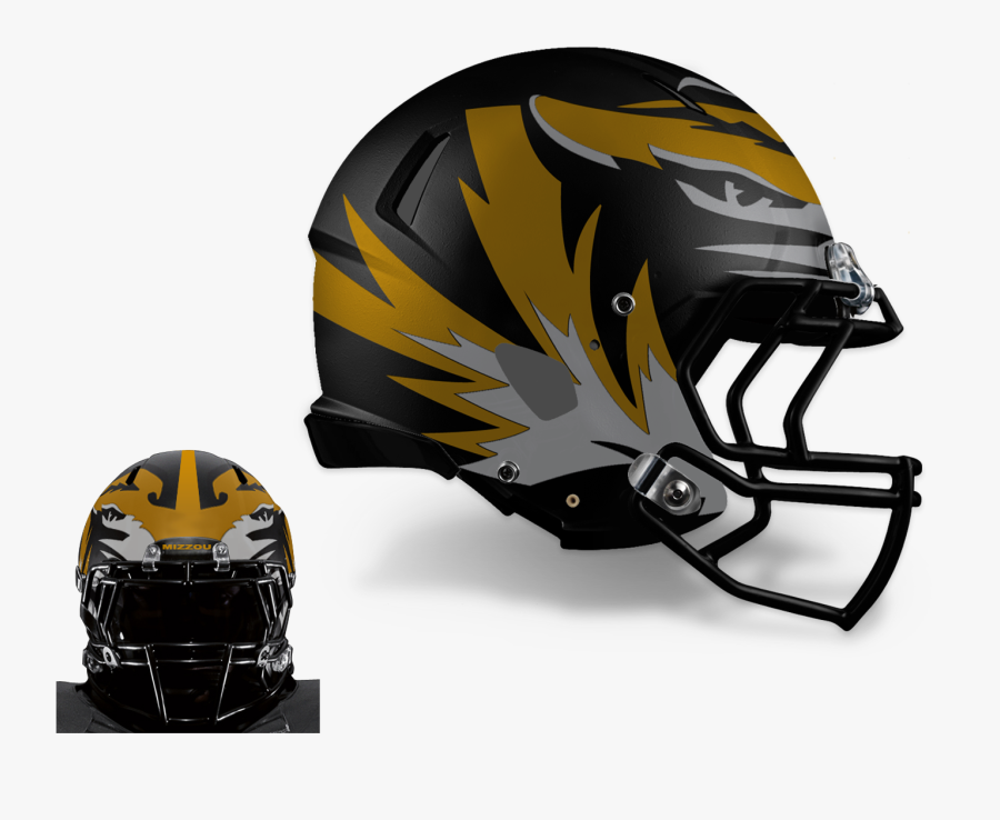 Transparent Black Football Helmet Png - Mizzou Tigers Football Helmet, Transparent Clipart