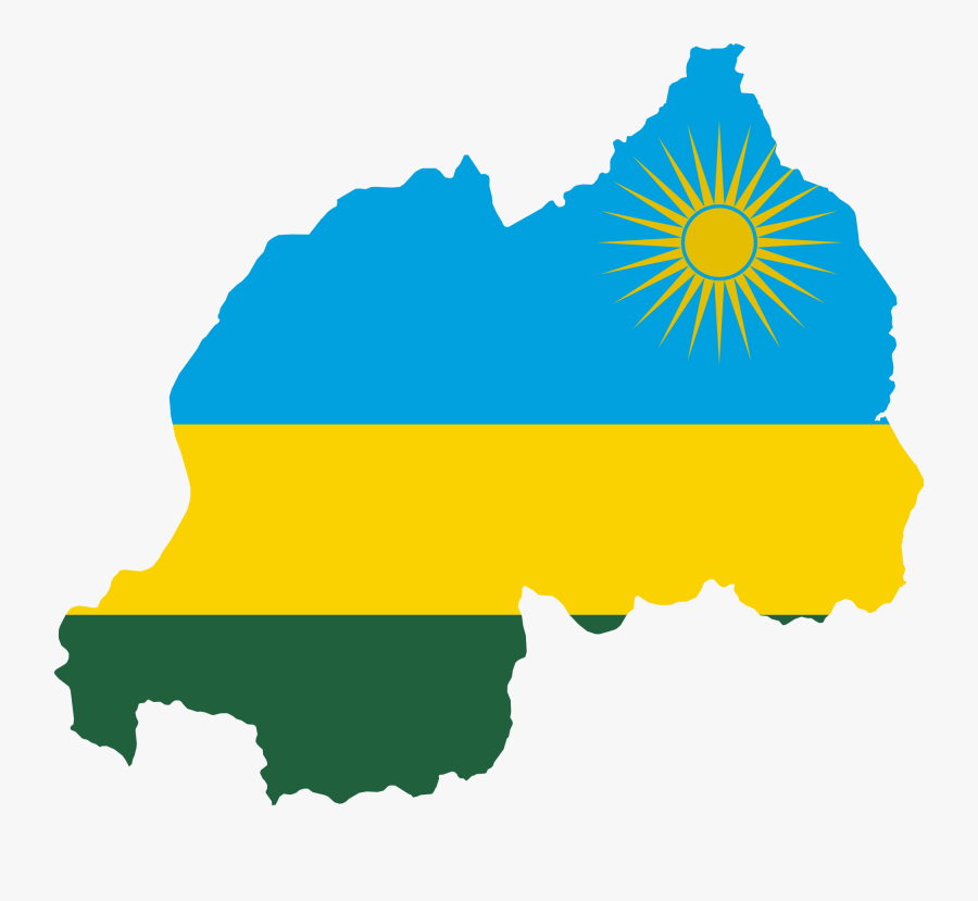 Rwanda Flag Map Png, Transparent Clipart