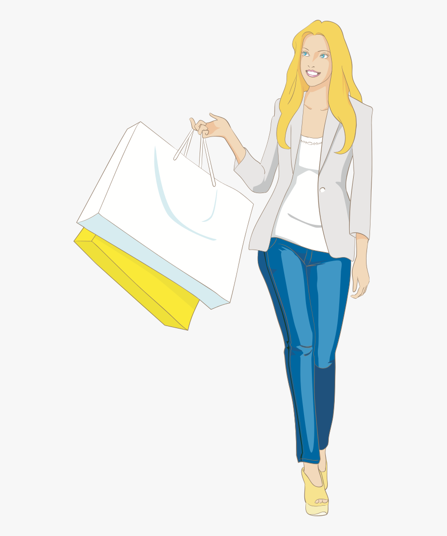 Fashion Illustration,fictional Character,electric Blue - Mulher Loira Desenho Png, Transparent Clipart