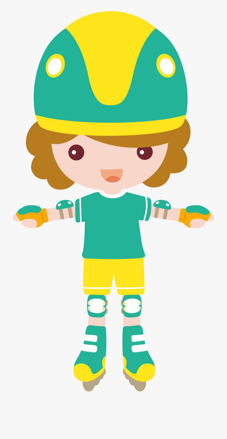 Patinadora Caricatura, Transparent Clipart
