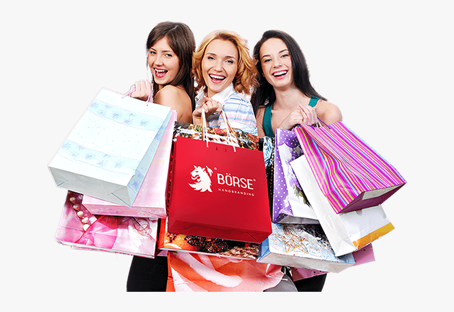 Women Holding Shopping Bags - Shopping Situations, Transparent Clipart