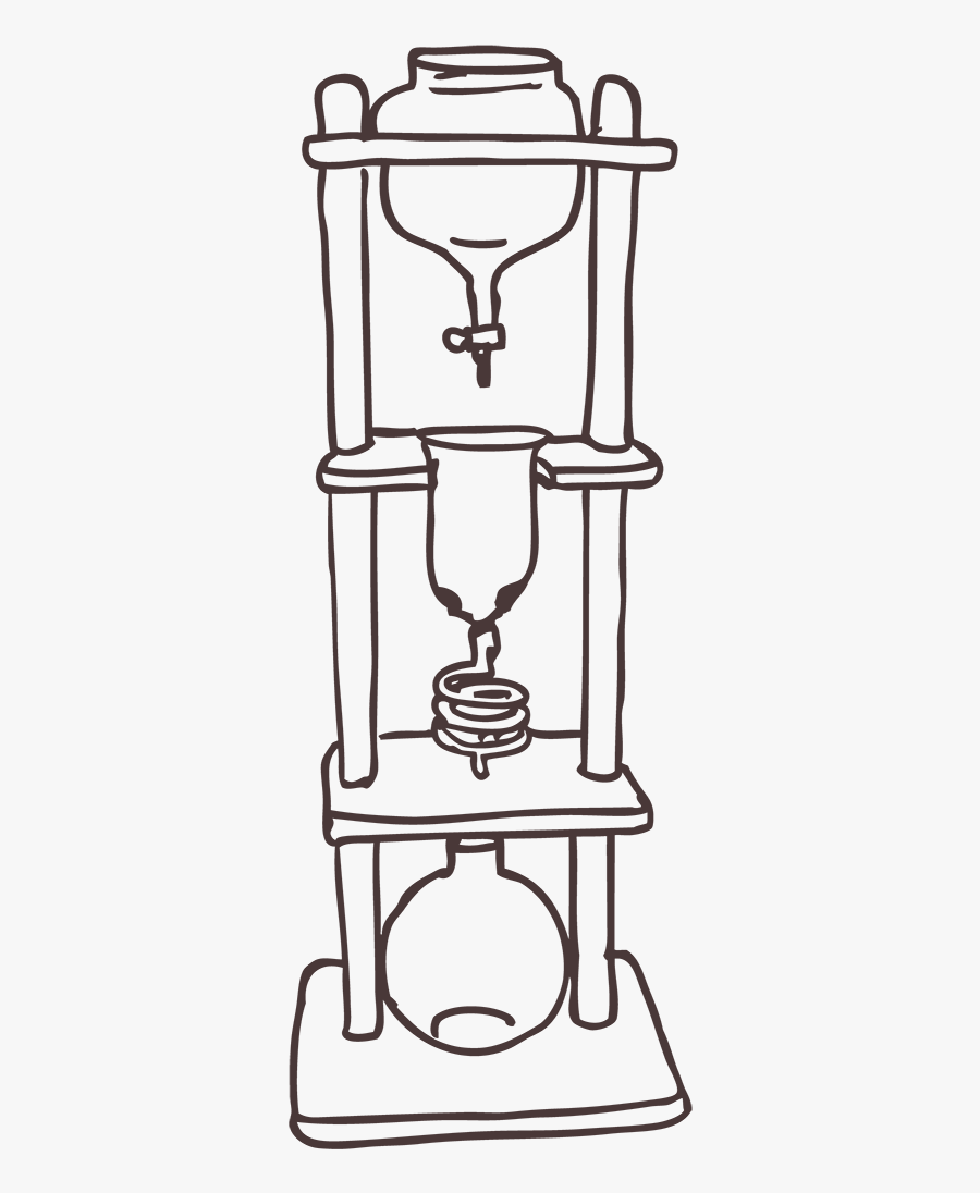 Coldbrewtower Brown Small - Cold Brew Coffee Tower Draw, Transparent Clipart
