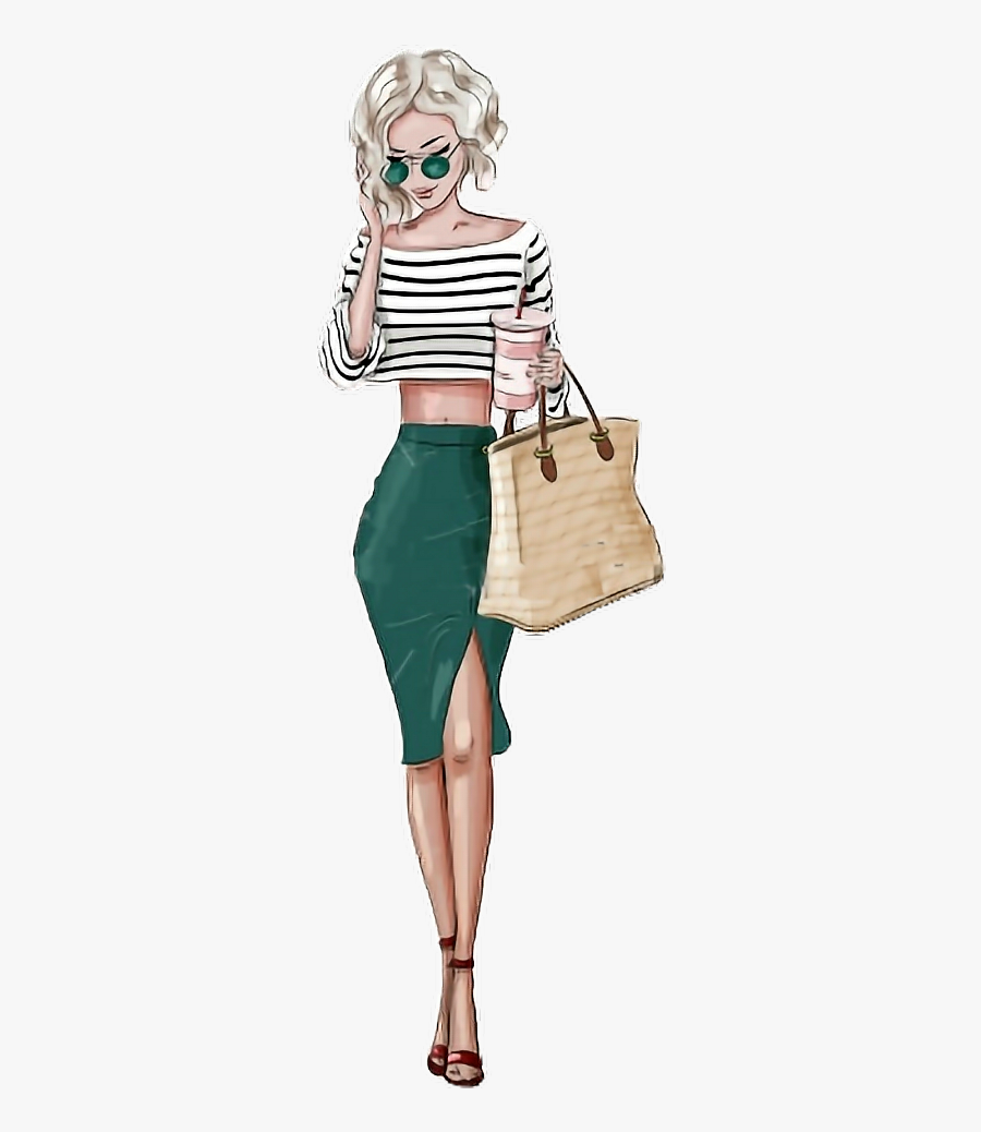 #shopping #girl #shop #tumblr - Fashion Clothes Girls Drawings, Transparent Clipart