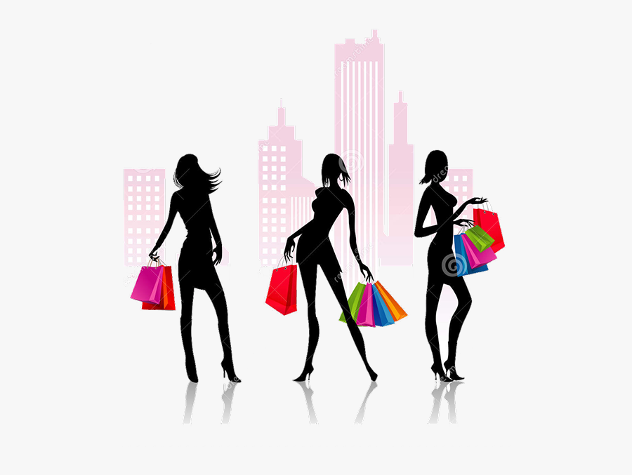 Ladies Go Shopping, Transparent Clipart