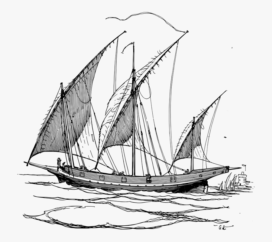 Gordon Grant Book Of Old Ships, Transparent Clipart