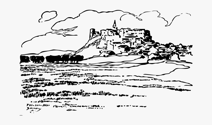 Free Fos Sur Mer - City On A Hill Clipart Black And White, Transparent Clipart