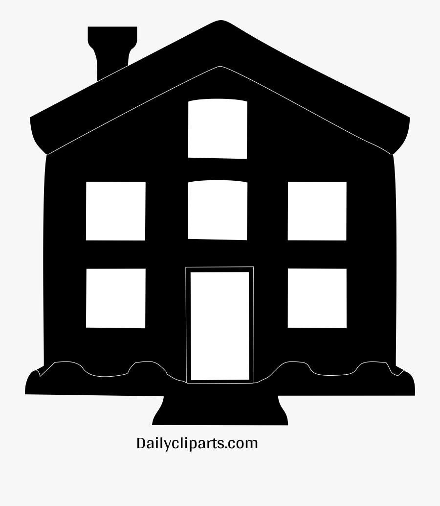 House Home Black White Icon Image - Icon, Transparent Clipart