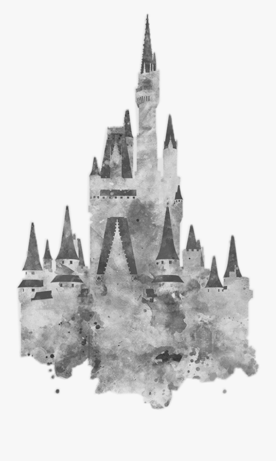 #town #overlays #grey #village - Disney Castle Wall Painting, Transparent Clipart