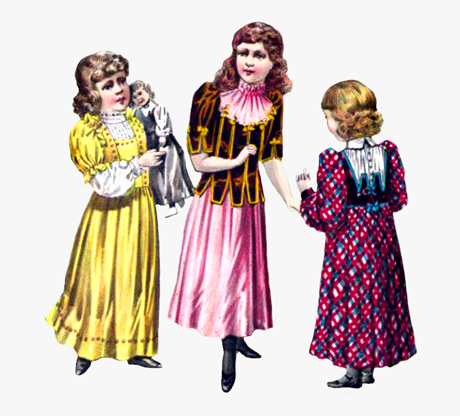 Victorian Clipart Of Fashion, Free Victorian Graphics - Child, Transparent Clipart