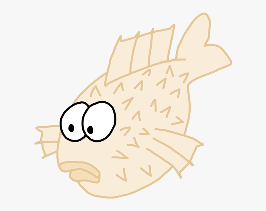 Funny Cartoon Puffer Fish Drawing - Cartoon, Transparent Clipart
