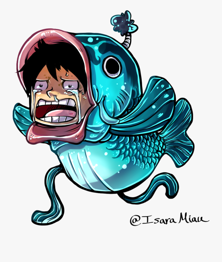 Here"s My Latest Masterpiece, A Crying Fish Luffy For - Fish Luffy, Transparent Clipart