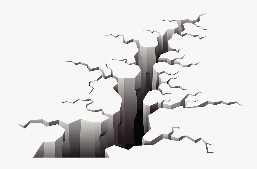 Crack In The Ground Earthquake Illustration - Transparent Cracks In Ground Png, Transparent Clipart