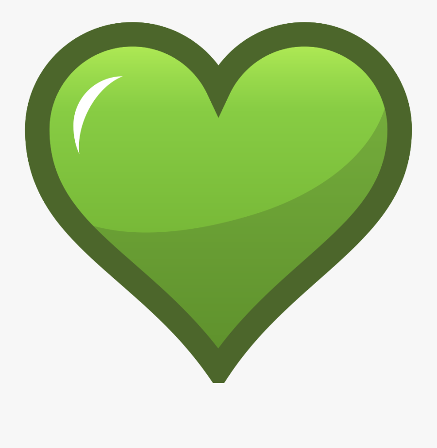 Green,heart,leaf,clip - Heart Vector Png Green, Transparent Clipart