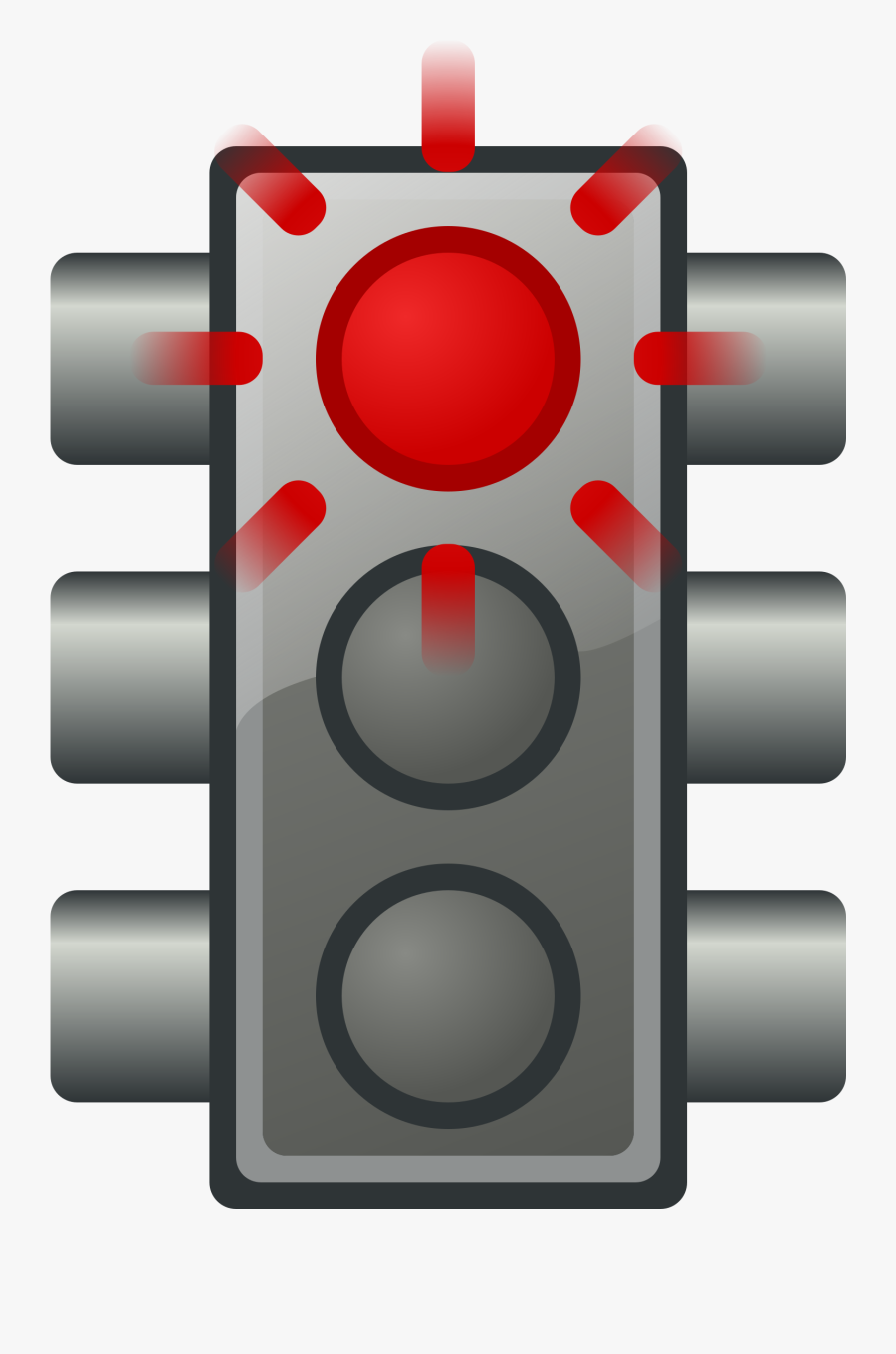 Highway Clipart Traffic - Flashing Red Signal Light, Transparent Clipart