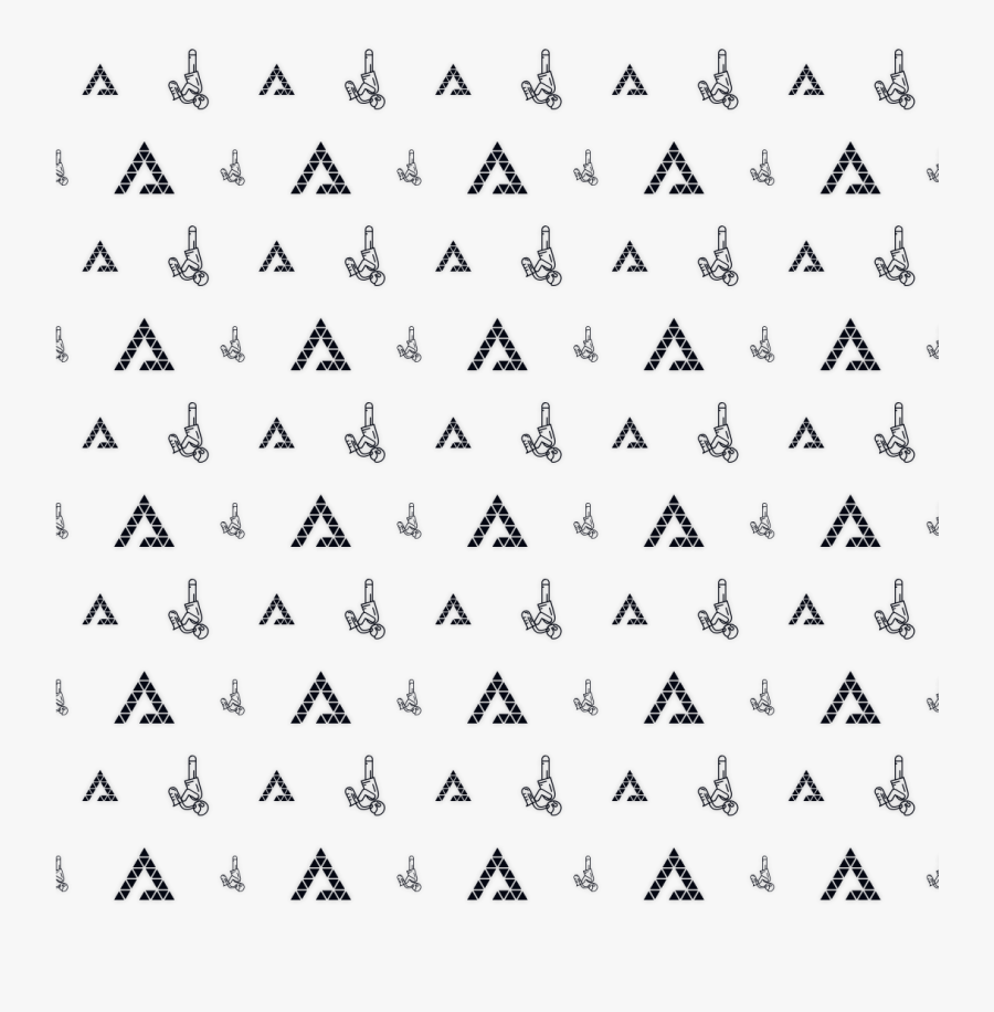 Pattern Black And White Font Design Line Triangle- - Triangle, Transparent Clipart