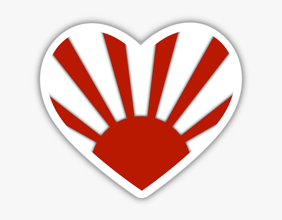 Rising Sun In Heart, Transparent Clipart