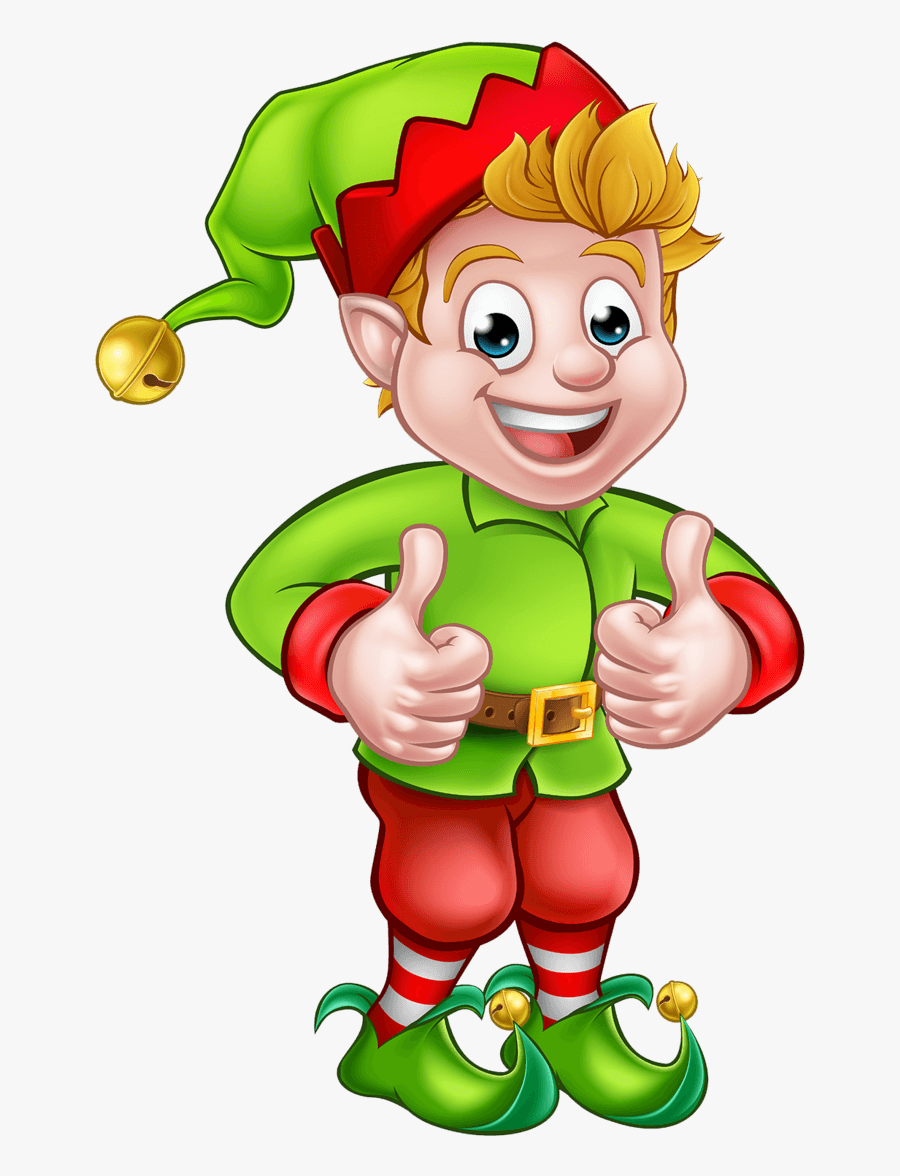 Transparent Cute Elf Clipart Christmas Elves Thumbs Up