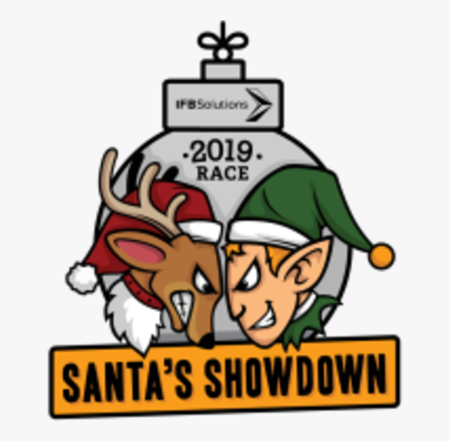 Santa"s Showdown Race, Transparent Clipart