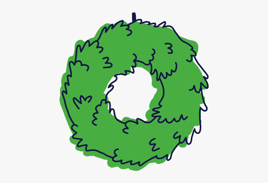 Fresh Fraser Wreath, Transparent Clipart