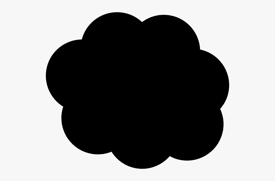 Cloud Black And White Clipart - Heart, Transparent Clipart