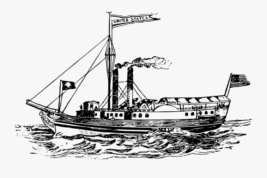Ocean Ships Clipart Black And White, Transparent Clipart