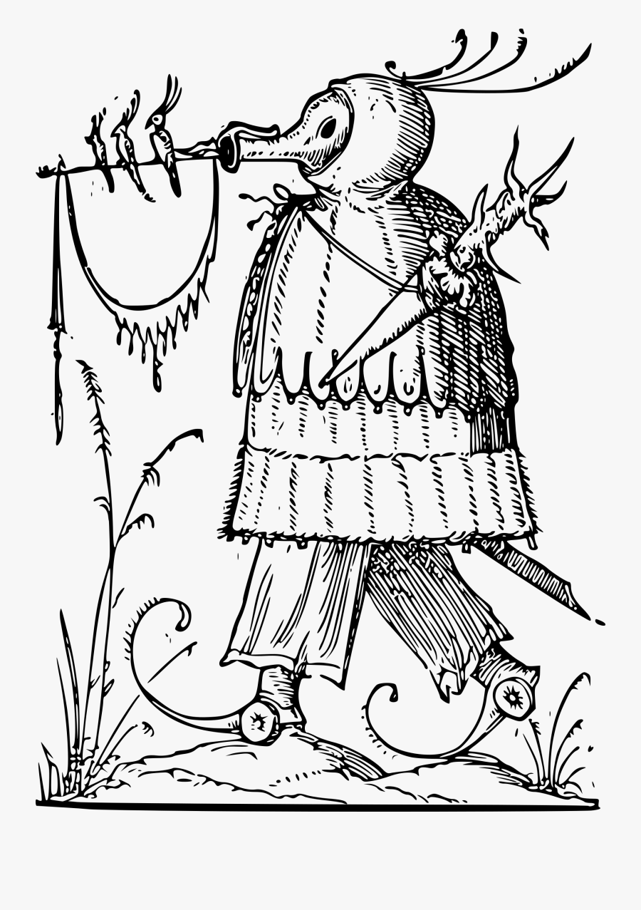 Black And White Medieval Art Piece, Transparent Clipart