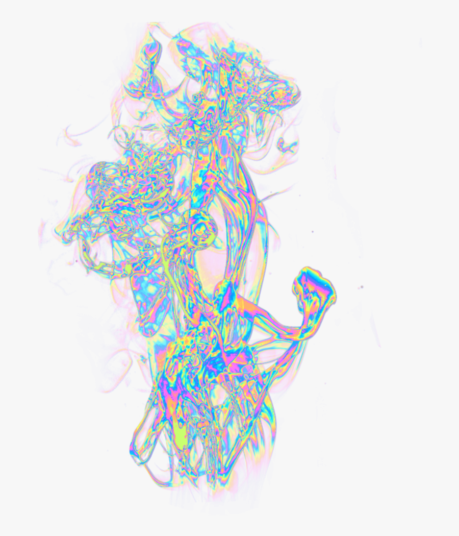 #smoke #steam #holo #holographic #colorful #rainbow - Holographic Smoke Png, Transparent Clipart
