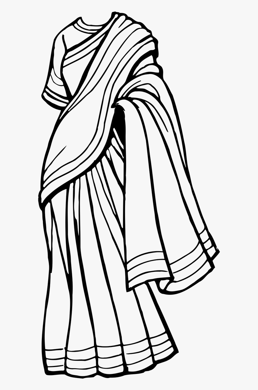 Clip Art Of Saree, Transparent Clipart