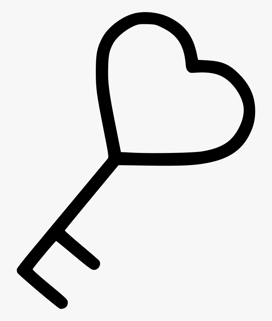 Romantic Valentine Heart Key Relationship Unlock Comments, Transparent Clipart