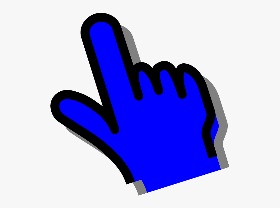 Cartoon Blue Hand, Transparent Clipart