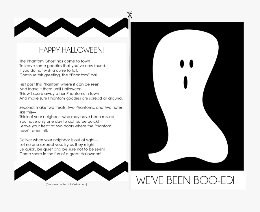 Phantom Ghost Halloween Poem, Transparent Clipart