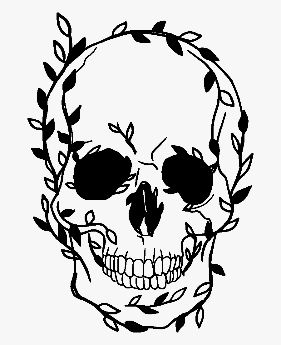 Skull Leaf - Skull, Transparent Clipart