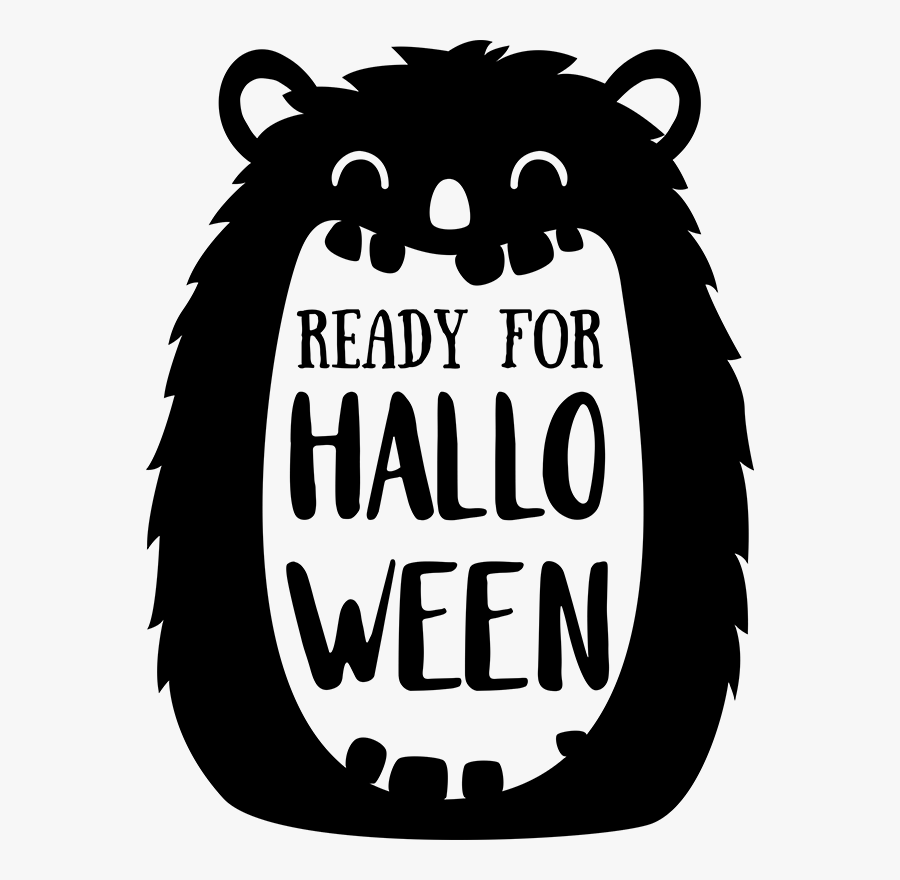 Happy Halloween Clip Art Black And White, Transparent Clipart