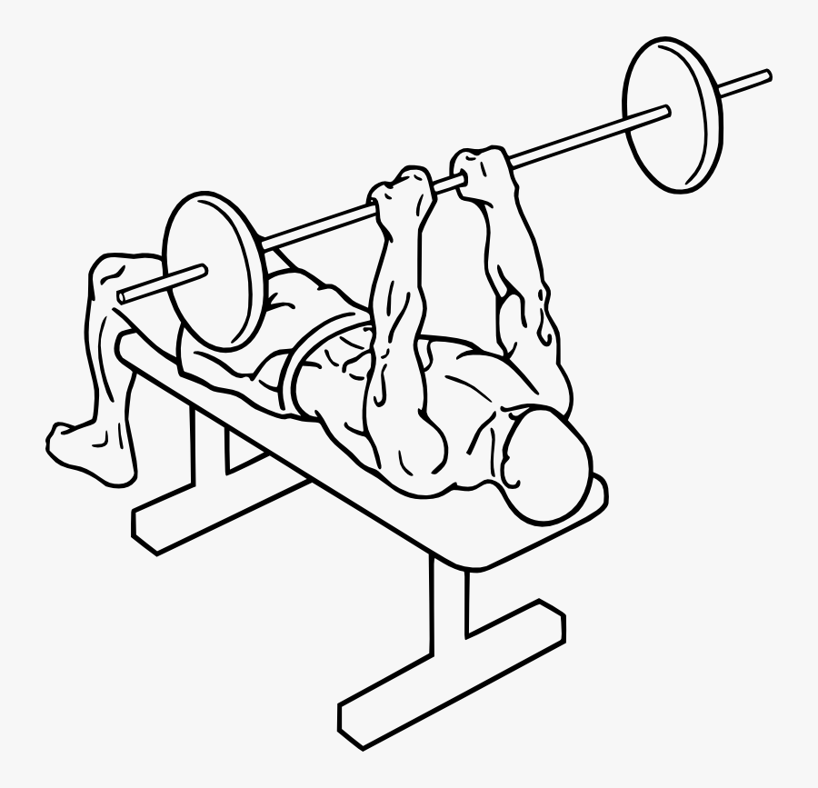 Clip Art Bent Arm Pullover - Close Grip Bench Press Png, Transparent Clipart