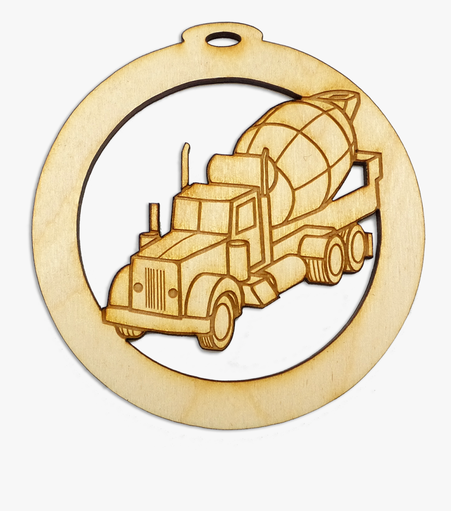 Personalized Cement Truck Ornament - Locomotive, Transparent Clipart