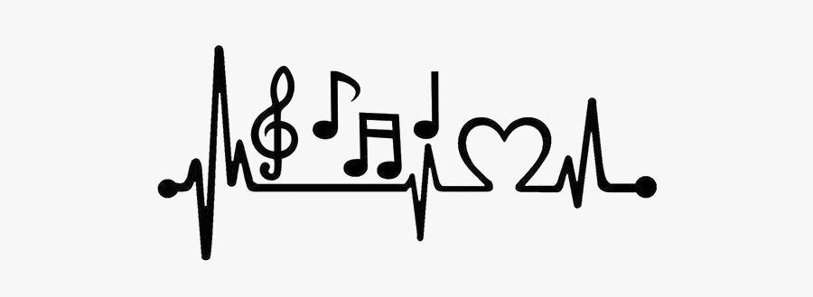 Corazon Con Notas Musicales, Transparent Clipart