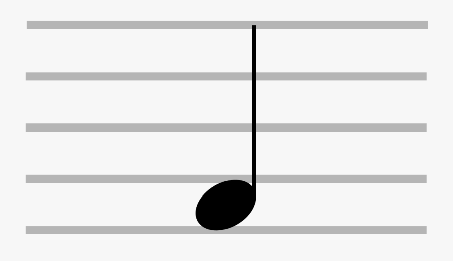 Quarter Note In Music, Transparent Clipart
