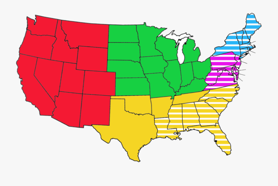Flatbed Truck Driver Lanes - Lambert Conformal Conic Usa, Transparent Clipart