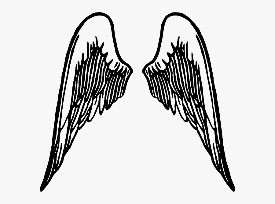 Baby, Bat, Black, Back, Music, Tribal, Note, Simple - Transparent Background Angel Wings Clipart, Transparent Clipart
