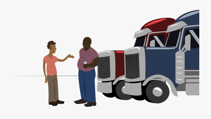 Drawn Truck Truck Driver - First Black Owned Trucking Campany, Transparent Clipart