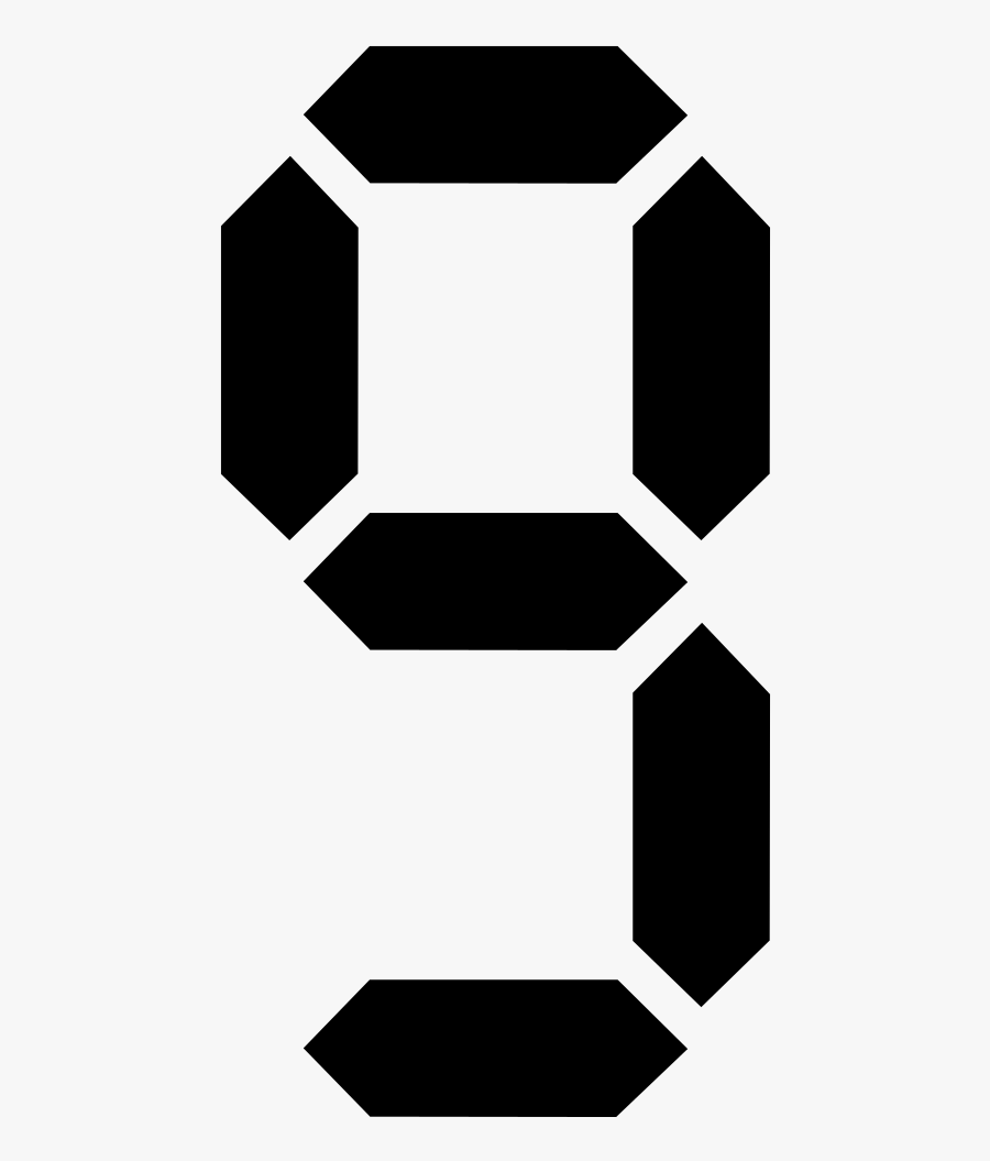 Download Number 9 Png Transparent Images Transparent - Seven Segment Number, Transparent Clipart