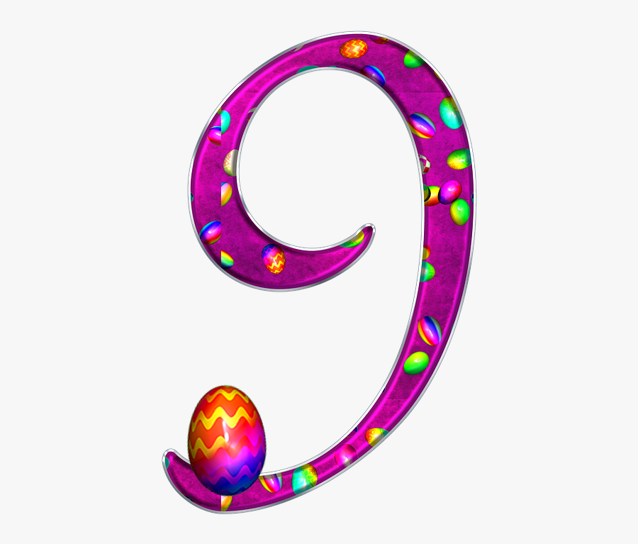 Transparent Easter Background Png - Easter Number 9, Transparent Clipart